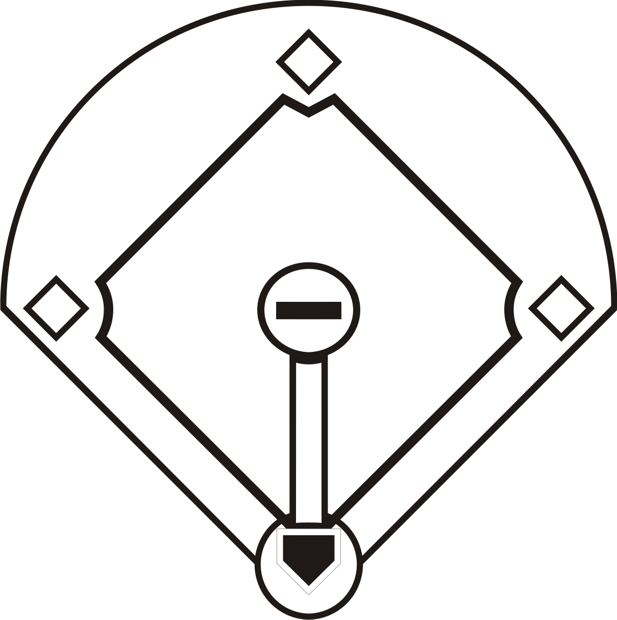 Diamond Field in Softball images