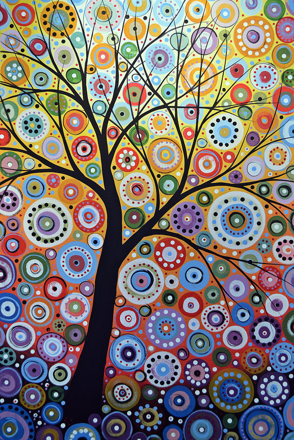 Abstract Original Tree Art Painting ... Sun Arising by Amy Giacomelli