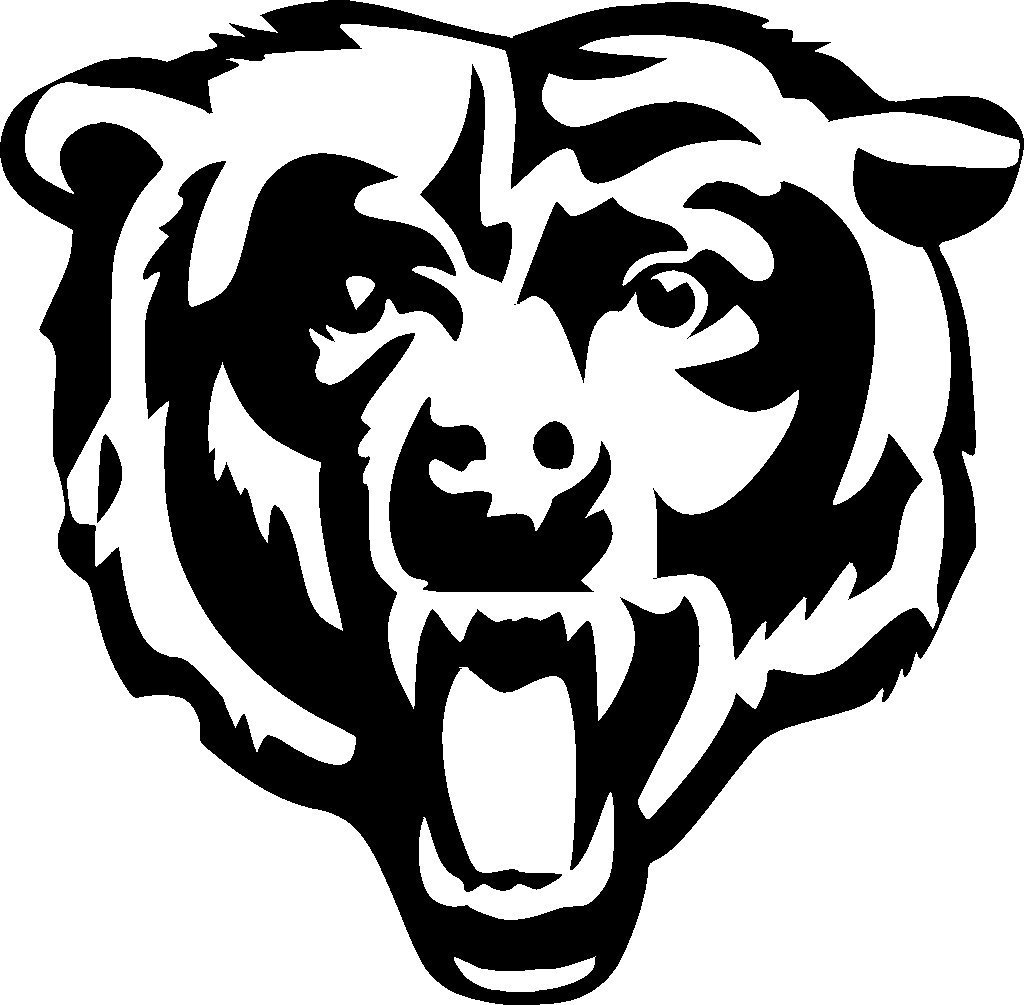 Chicago Bears Logo Black And White - 1024x1005 iWallHD - Wallpaper HD