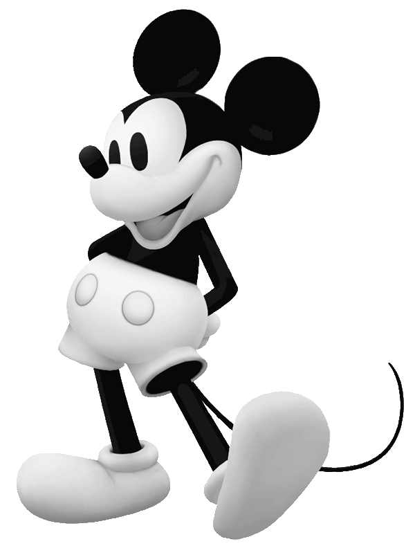 Black & White Mickey Clipart