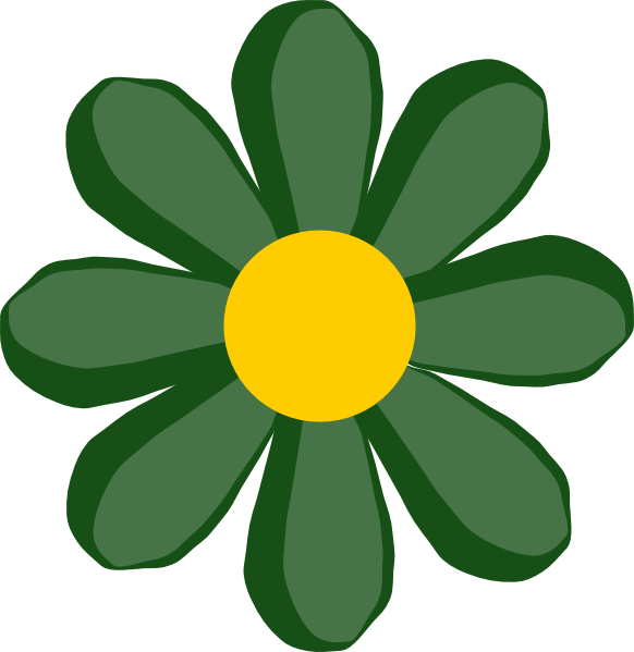 Green Flower Clip Art at Clker.com - vector clip art online ...