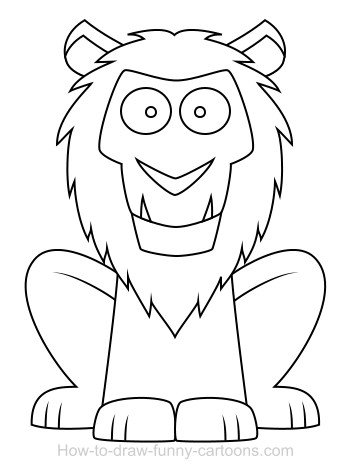 Drawing a lion cartoon