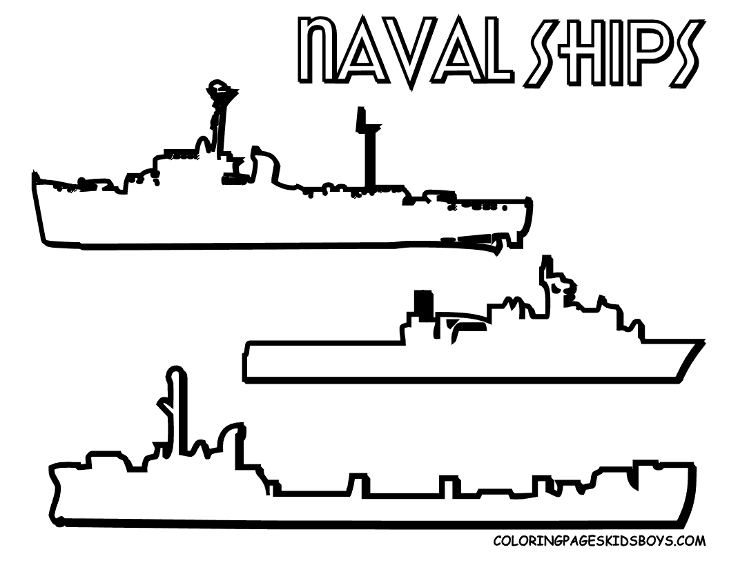 Holiday Coloring Pages Battleship Page Free Printable Ship Navy Ships
