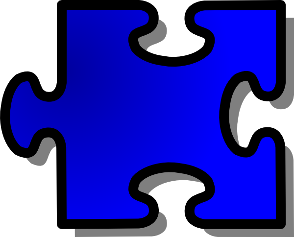 Blue Jigsaw Puzzle Piece clip art - vector clip art online ...
