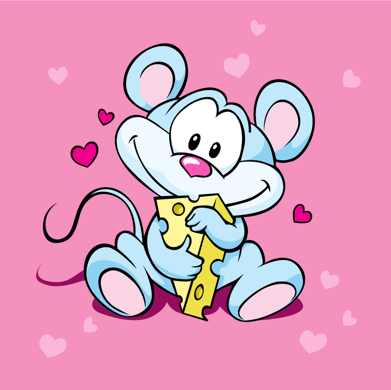 Cute Cartoon Mouse Vector Illustration | Lazy Drawing