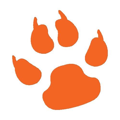 Orange Tiger Paw Print Clipart - Free Clip Art Images