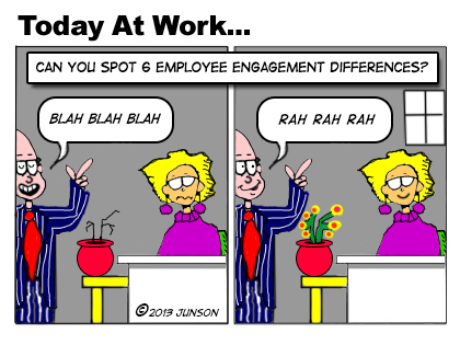 A softball cartoon on employee engagement… | Performance ...
