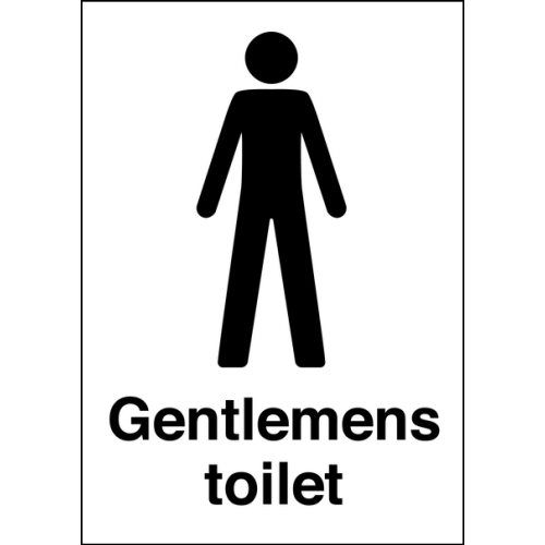 Gentlemens Toilet Signs - PureSafety