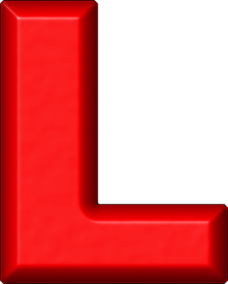 Presentation Alphabets: Red Refrigerator Magnet L