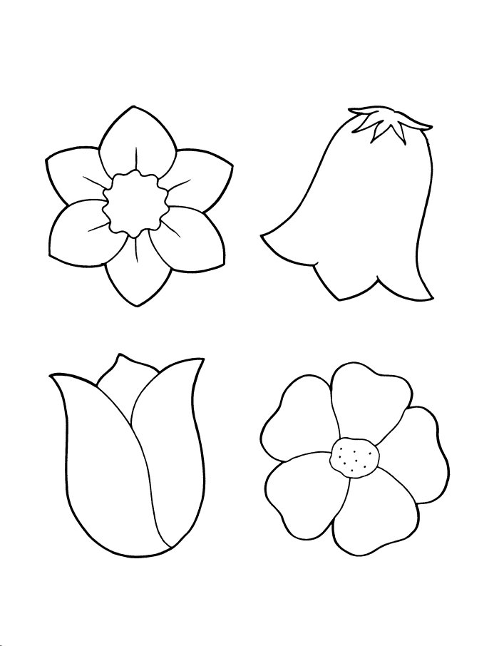 Flower Template For Coloring - AZ Coloring Pages