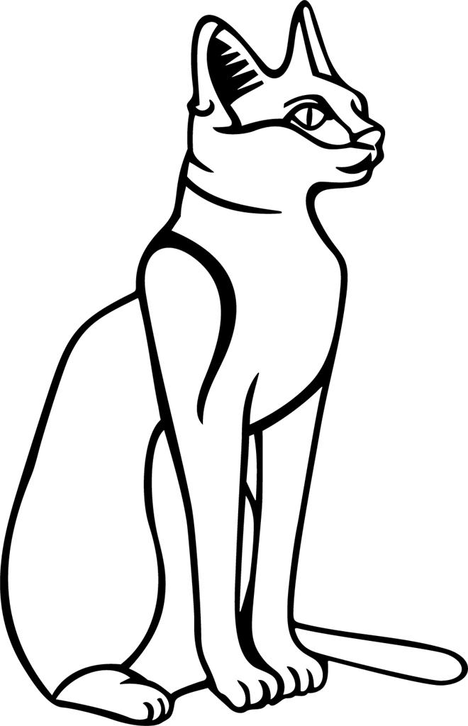 Egyptian Cat Drawing Clipart - Free Clip Art Images