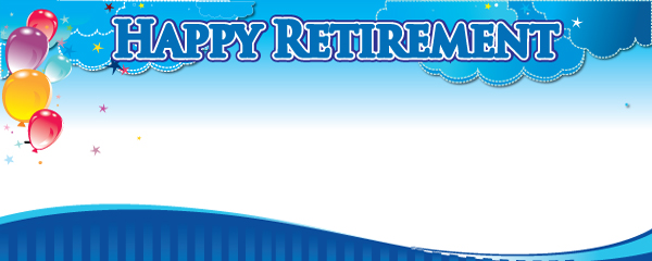 Happy Retirement Balloons Design Personalised Banner | Partyrama.co.uk