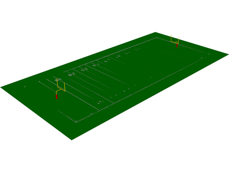 American Football Yard 3D Model Download | 3D CAD Browser