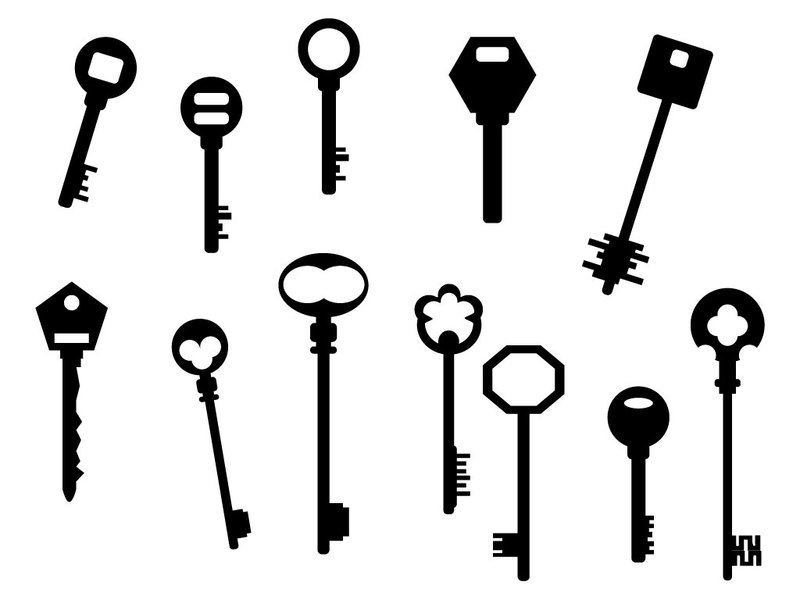Keys silhouette - Download Free Vector Art, Stock Graphics & Images