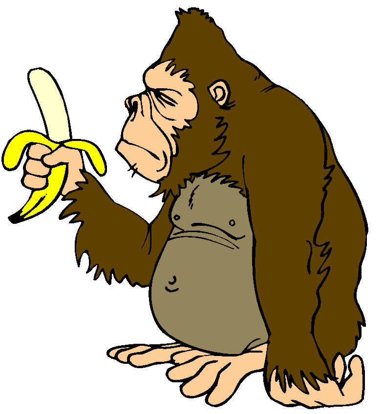 free clip art monkey with banana - photo #32