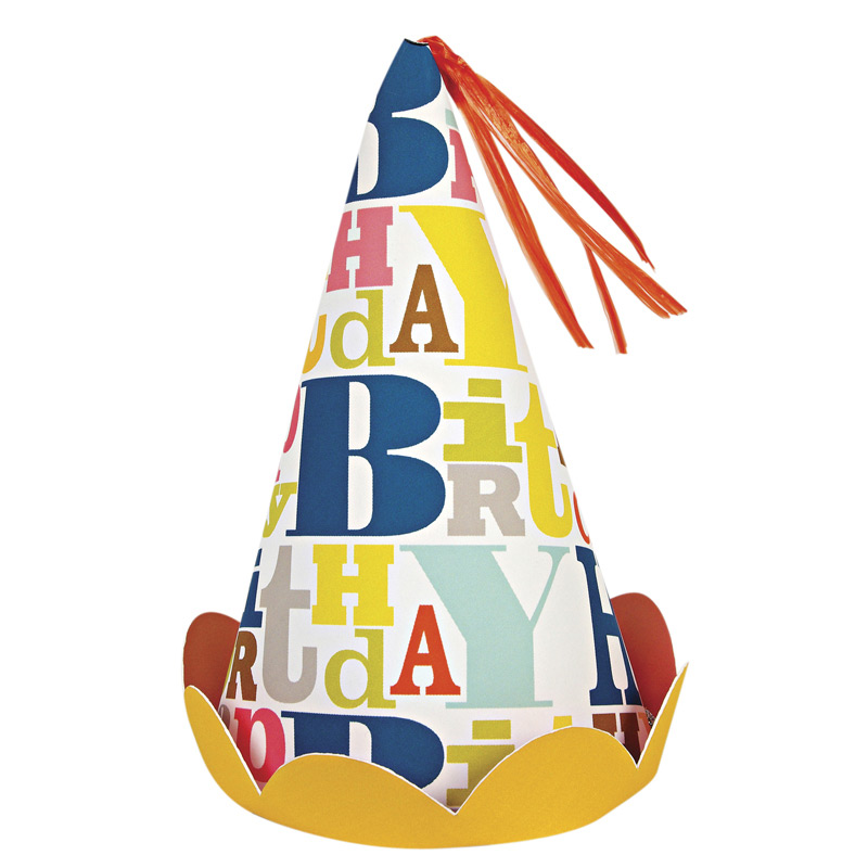Bright Patterned Happy Birthday Party Hats - ClipArt Best ...