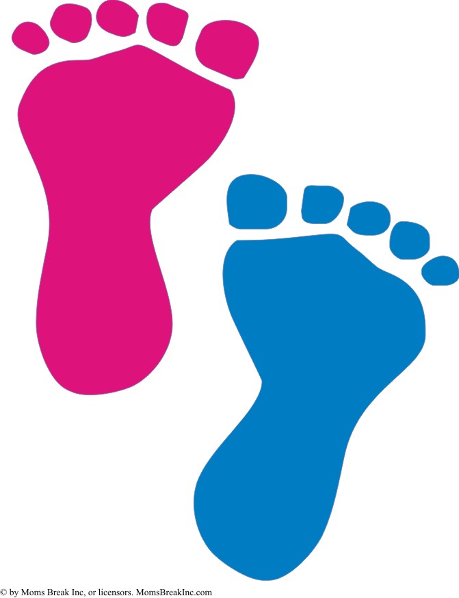 Pix For > Pink And Blue Baby Footprint Clipart
