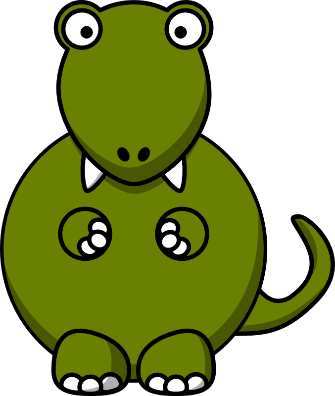 Clipart - Cartoon tyrannosaurus rex
