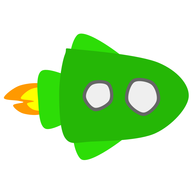 Clipart - Green Spaceship