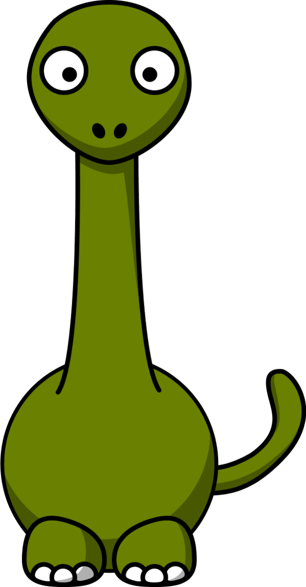dinosaur cartoon long neck - vector Clip Art