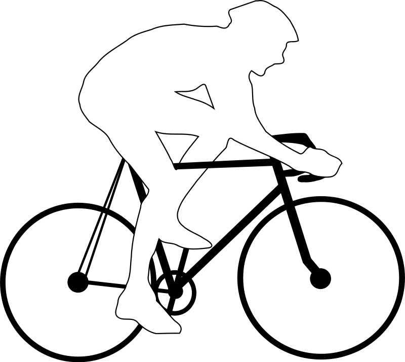 Cyclist silhouette Free Vector / 4Vector