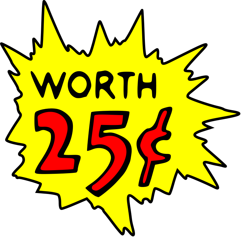 Free Worth 25 Cent Clip Art
