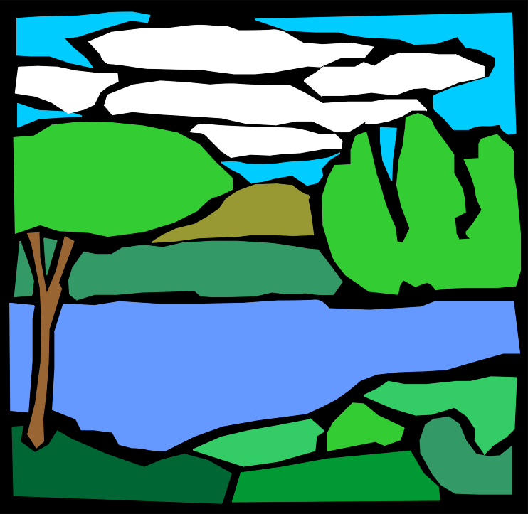 Lake Clipart Black And White