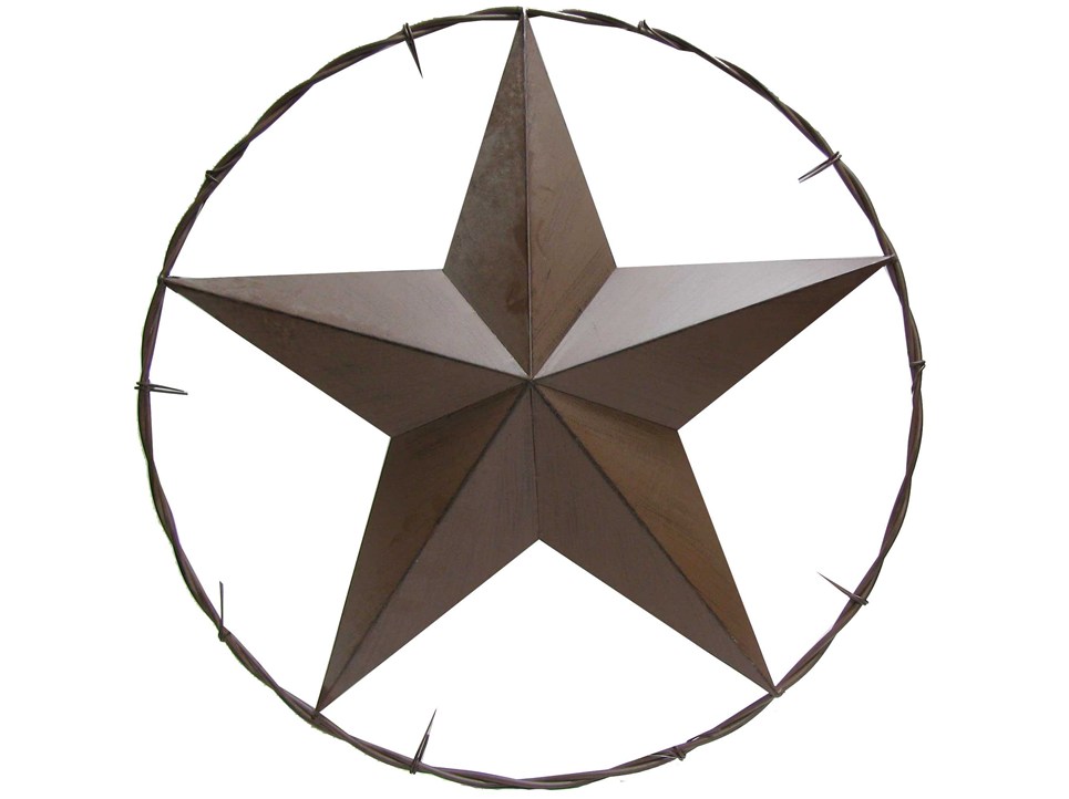 25" Brown Metal Star iin Barbed Wire Circle | Shop Hobby Lobby
