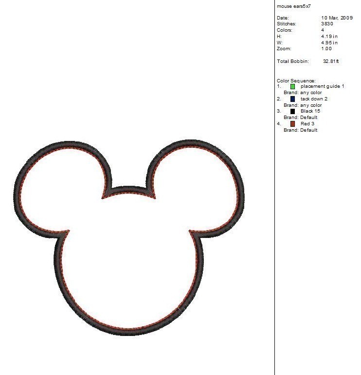 Free Printable Mickey Mouse Ear Template