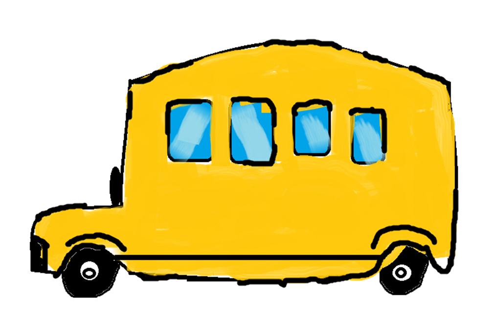 Painted Schoolbus” by Shafinaz, age 9 | Kid Cartoonists, By Bob ...
