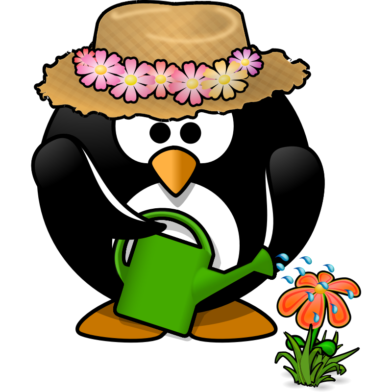 Clipart - Garden penguin