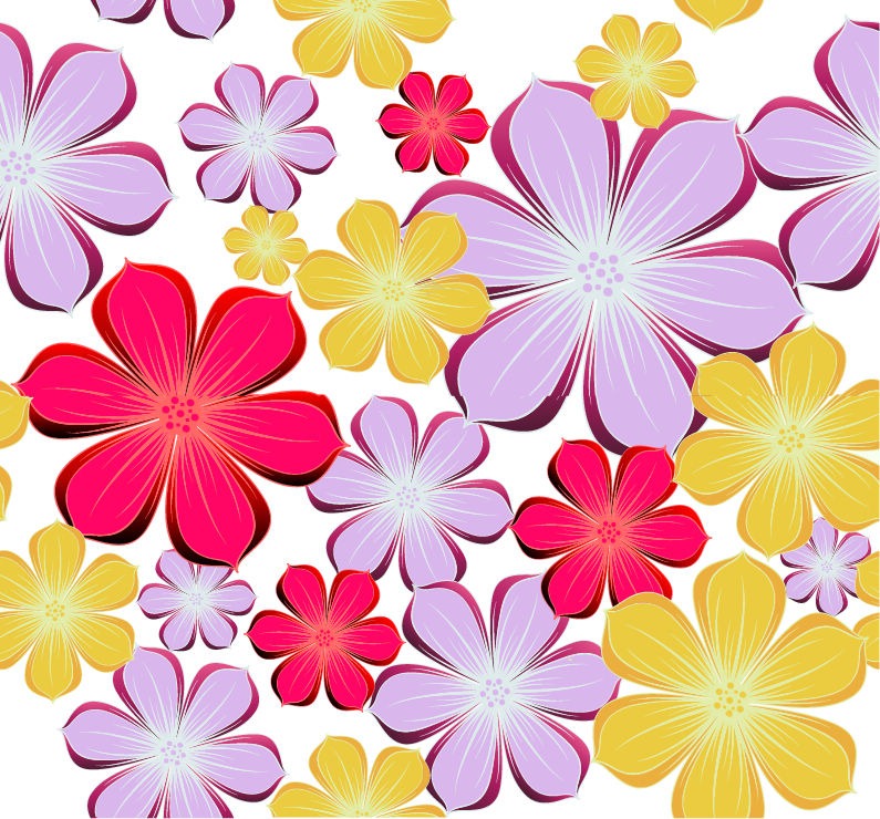 Vector Flower Background | Flower Vector | Abstract