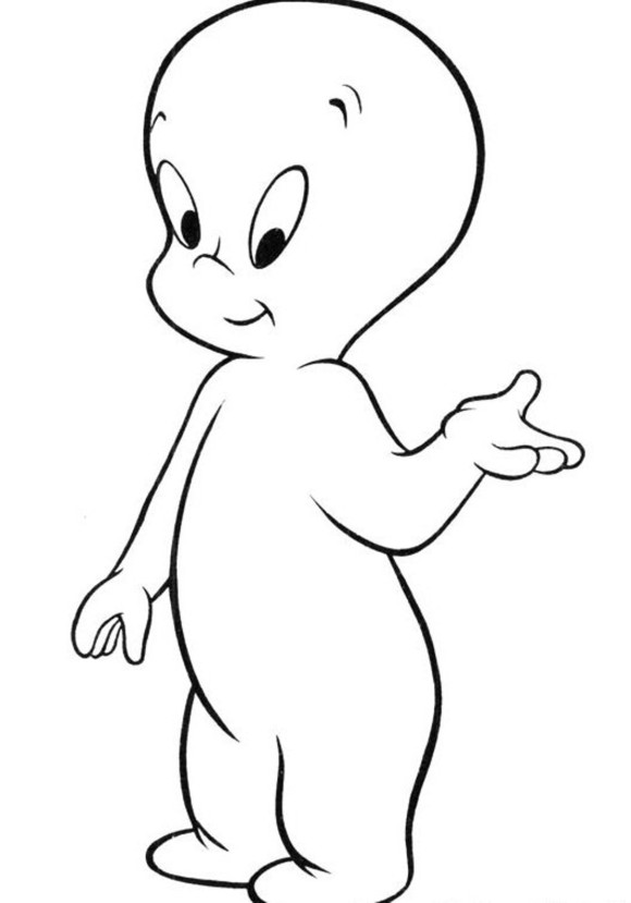 Ghost Coloring Pages For Kids Cartoon Casper - Cartoon Coloring ...