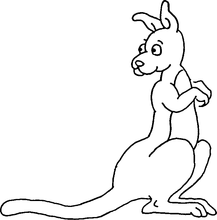 Cartoon Kangaroo - ClipArt