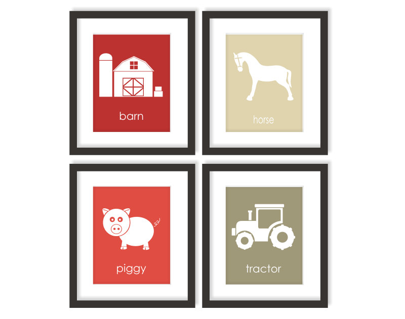 Popular items for farm animal wall art on Etsy