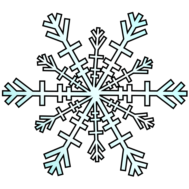 Pink And Blue Snowflake Clipart