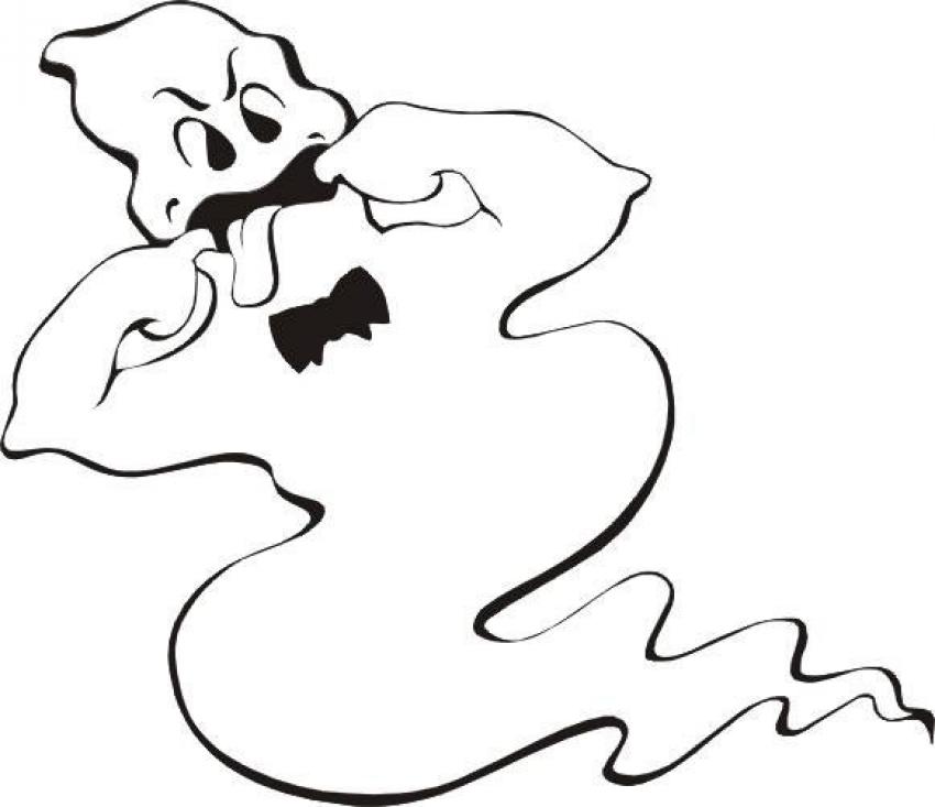 GHOST coloring pages - Phantom making a grimace