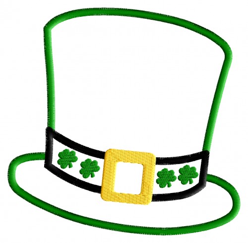 Leprechaun Hat - St Patricks Day Applique Design