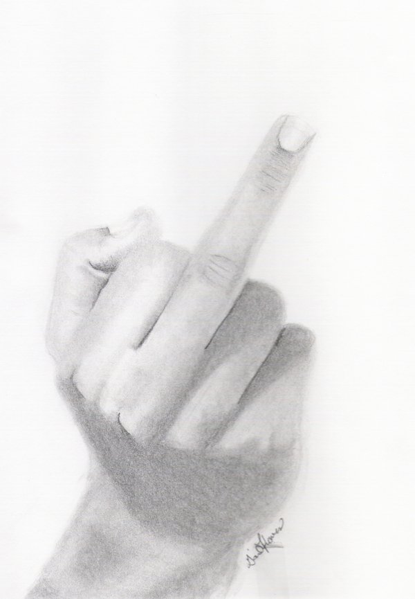 Middle Finger Drawing - Cliparts.co