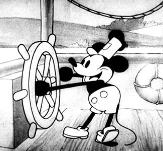 Steamboat Willie: Nothing like an old black and white cartoon ...