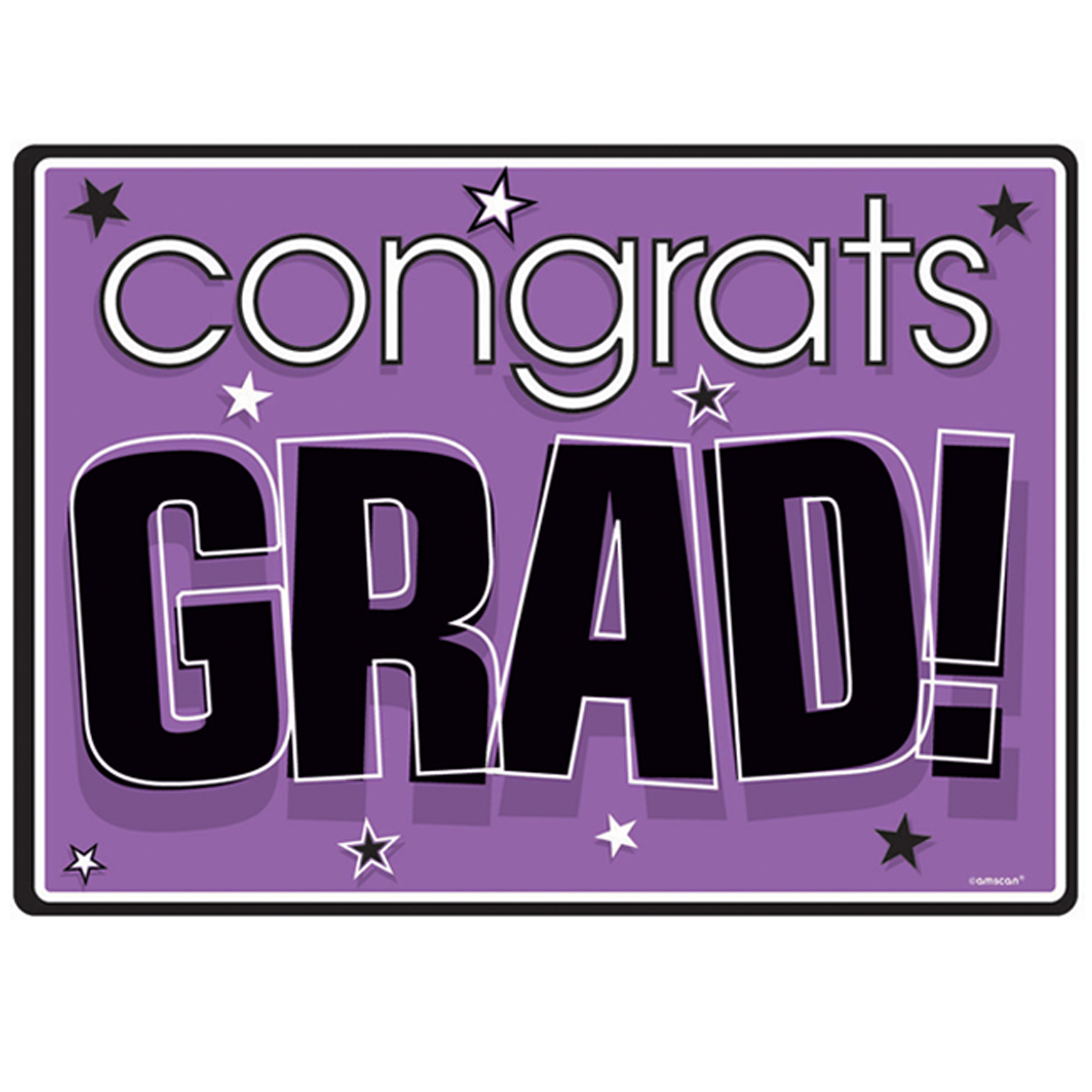 Congrats Grad Purple Graduation Cutouts | ThePartyWorks