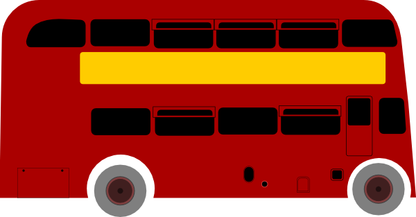 Double Deck Bus clip art - vector clip art online, royalty free ...