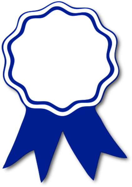 Award Ribbon Blue T | Free Images at Clker.com - vector clip art ...