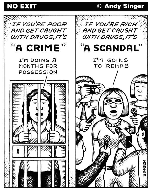 Crime versus Scandal by Political Cartoonist Andy Singer