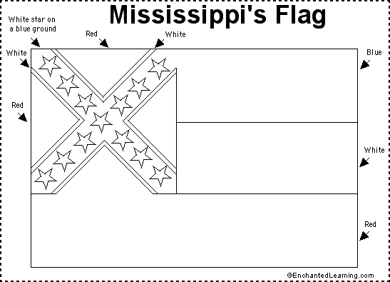 Mississippi Flag Printout - EnchantedLearning.com