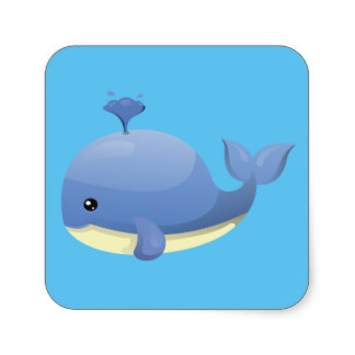 102+ Cute Cartoon Blue Whale Stickers and Cute Cartoon Blue Whale ...