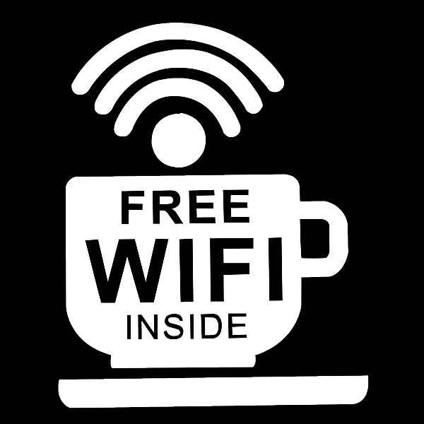 Cafe Bar Wireless Free WIFI Sign Sticker Window Decal - US$1.99