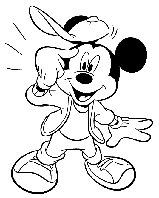 Mickey Mouse 2 > Printable Disney Cartoon Coloring Book Page