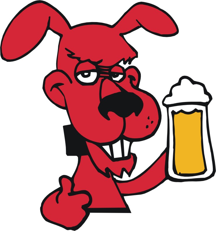 Dog Drinking Beer Cartoon Clipart - Free Clipart
