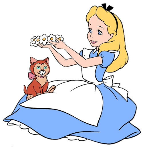 Alice and Dinah Clipart from Disney's Alice in Wonderland ...